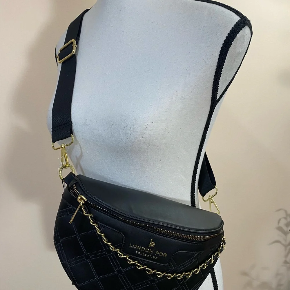 Black Leather Belt Bag NWT - Picture 6 of 9